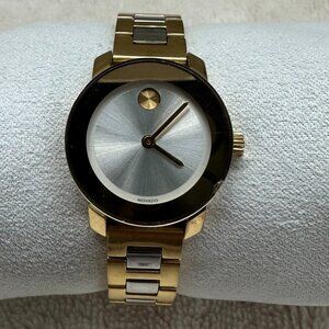 Movado BOLD Two-Tone Museum Dial Watch Swiss Made Extra Links Included